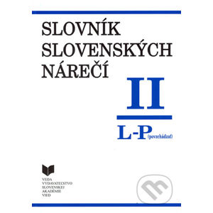 Slovník slovenských nárečí II (L - P) - VEDA