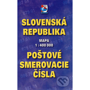Slovenská republika 1:400 000 - Poštové smerovacie čísla - VKÚ Harmanec