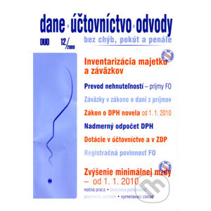 Dane, účtovníctvo, odvody 12/2009 - Poradca s.r.o.